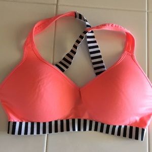 Pink push up sports bra
